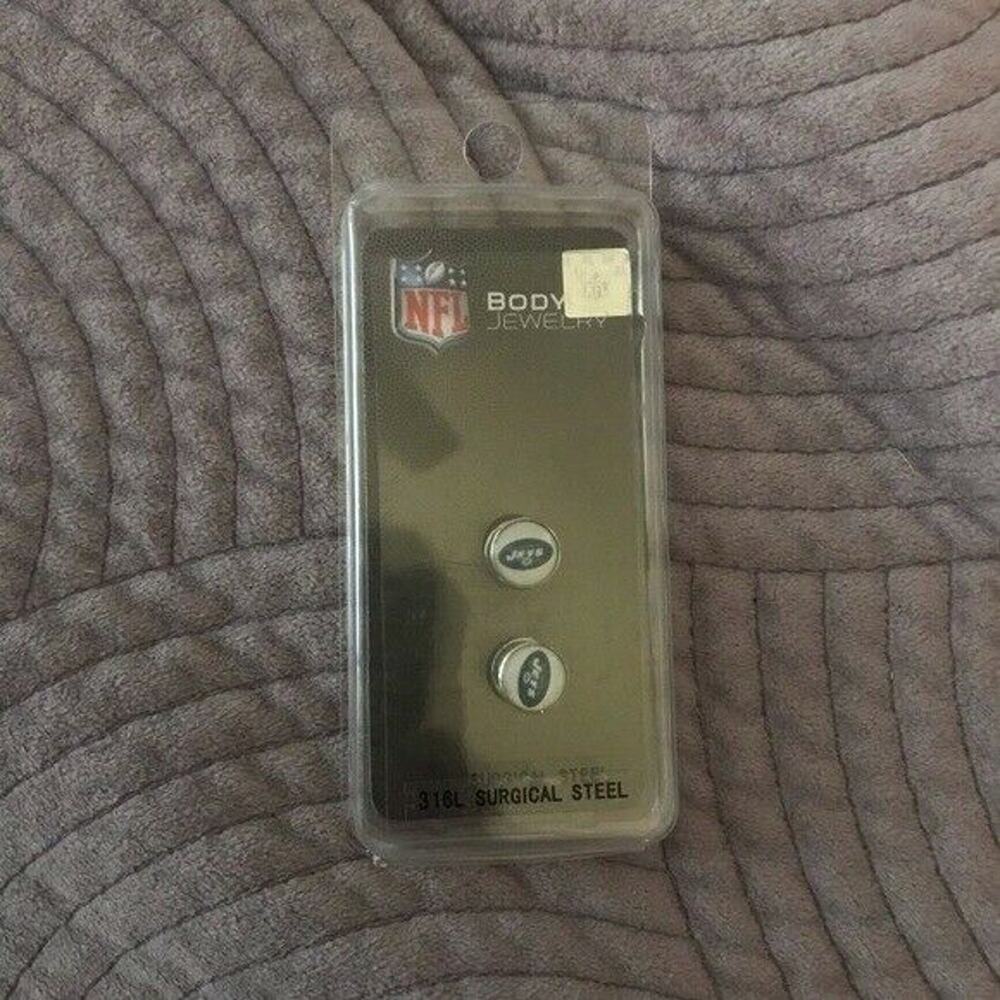 New York Jets NFL Football NEW Size 2 Gauge Surgical Steel Plugs Tunnel Jewelry